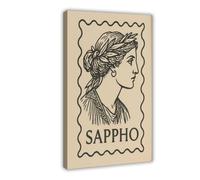 GOIAEGAG Sappho - Queer Feminist Line Art Print of The Ancient Poet Canvas Poster Wall Art Decor Print Picture Paintings for Living Room Bedroom Decoration 20x30inch(50x75cm)