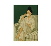 GOIAEGAG Sunday Ritual - Feminine Minimalist Coffee, Quiet Morning, FEMMAURA Canvas Poster Bedroom Decor Landscape Office Room Decor Gift 16x24inch(40x60cm)