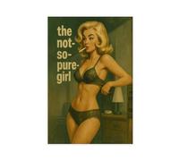 GOIAEGAG The Not-So-Pure Girl - Queer Pulp Pin-Up in Vintage Erotica Style Canvas Poster Wall Art Decor Print Picture Paintings for Living Room Bedroom Decoration 24x36inch(60x90cm)