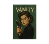 GOIAEGAG Vanity Femme Fatale - Retro Noir Style Powerful Woman Canvas Poster Wall Art Decor Print Picture Paintings for Living Room Bedroom Decoration 16x24inch(40x60cm)
