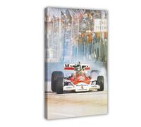 GOIAEGAG Vintage Formula 1 Poster, James Hunt Canvas Poster Bedroom Decor Landscape Office Room Decor Gift 12x18inch(30x45cm)