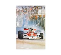 GOIAEGAG Vintage Formula 1 Poster, James Hunt Canvas Poster Wall Art Decor Print Picture Paintings for Living Room Bedroom Decoration 20x30inch(50x75cm)