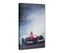 GOIAEGAG Vintage Formula 1 Poster, Michael Schumacher, Retro F1 Photography Canvas Poster Wall Art Decor Print Picture Paintings for Living Room Bedroom Decoration 16x24inch(40x60cm)