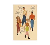 GOIAEGAG What A Beauty Queer - Retro Comic Style LGBTQ Canvas Poster Wall Art Decor Print Picture Paintings for Living Room Bedroom Decoration 16x24inch(40x60cm)