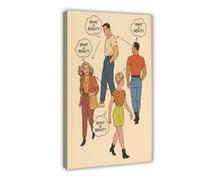 GOIAEGAG What A Beauty Queer - Retro Comic Style LGBTQ Canvas Poster Wall Art Decor Print Picture Paintings for Living Room Bedroom Decoration 08x12inch(20x30cm)