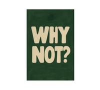 GOIAEGAG Why Not Poster - Bold Retro Typography Wall Art Canvas Poster Bedroom Decor Landscape Office Room Decor Gift 08x12inch(20x30cm)