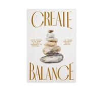 GOIAEGAG Zen Stone Art Print_ Inspirational Meditation Canvas Poster Bedroom Decor Landscape Office Room Decor Gift 16x24inch(40x60cm)
