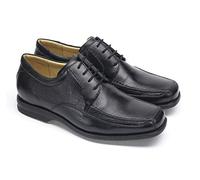 Goias Men's Wide Fit Lace-Up Shoes, Smart Workwear, Full-Grain Leather, Anatomic Gel™ Sole (Black, Size 8)