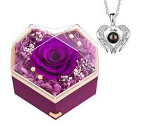 GOICC Preserved Rose with Necklace Gifts Box for Her Mum, Wife, Girlfriend