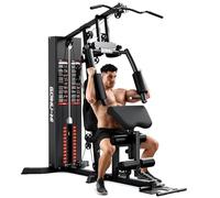 GOIMU Home Gym, M1 Workout Station with 140LBS Weight Stack, Multifunctional Home Gym Equipment with Pulley System for Full Body Strength Training