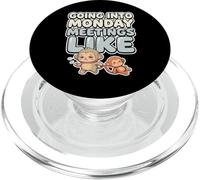 Going into Monday Meetings Cute Japan Baby Monkey Trend Meme PopSockets PopGrip for MagSafe