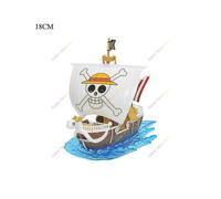 (Going Merry no box) 18cm Anime One Piece Figure Thousand Sunny Going Merry Boat Pirate Ship Fiugrine Toys Action Figures Shanks Assembly Model Toys C