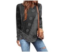 Going Out Tops for Women Christmas Sweatshirts for Women Women's Women's Cotton Tees Casual Tops for Women Workout Long Sleeve Tops for Women Sparkly Tops for Women Women’s Tops(1-Black,L)