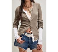 Going Places Cardi by Intimately at Free People in Sage Beige, Size: Small - female