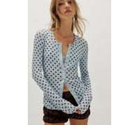 Going Places Printed Cardi by Intimately at Free People in Blue, Size: Large - female