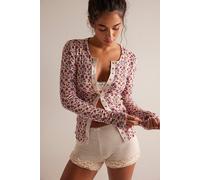 Going Places Printed Cardi by Intimately at Free People in Pink Tint, Size: Large - female