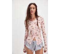 Going Places Printed Cardi by Intimately at Free People in Tulip Combo, Size: XS - female