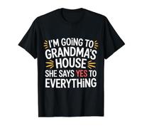 Going to Grandma’s She Always Says Yes - Value Graphic T-Shirt, Men, Black, S