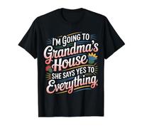 Going to Grandma’s She Always Says Yes - Value Graphic T-Shirt, Men, Black, XL