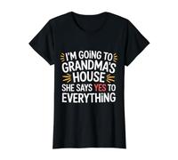 Going to Grandma’s She Always Says Yes - Value Graphic T-Shirt, Women, Black, XL