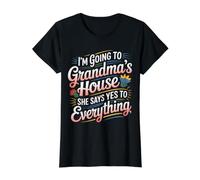Going to Grandma’s She Always Says Yes - Value Graphic T-Shirt, Women, Black, XL