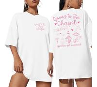 Going to The Chapel Shirt Bride to Be Tshirt Bride Engaged Tee Bachelorette Wedding Party Casual Short Sleeve Tops, White-a, M