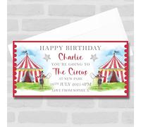 Going To The Circus Tent Any Occasion Personalised Surprise Ticket Gift Voucher