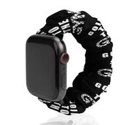 Going To The Gym Elastic Scrunchie Watch Bands Bracelet Strap Compatible with IWatch Series 6 5 4 3 2 1 Black-style 38mm/40mm