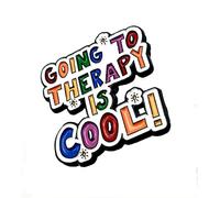 Going To Therapy Is Cool Mental Health Matters Self Esteem Confidence Metal Enamel Pin Badge