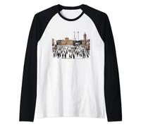 Going To Work Painted By English Painter, L S Lowry Raglan Baseball Tee