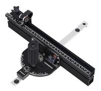 GOINGMAKE Compact Table Saw Miter Gauge with 360mm Fence and Multifunction Flip Stop and Positive Angle Stops, Miter Gauge for Table Saw Accessories, for Woodworking Cuts, Fits 3/4"x3/8" Slot