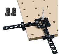 GOINGMAKE Portable Drill Guide for Drilling 3/4" Work Bench Dog Holes, Workbench Dog Hole Drill Template for Building MFT Table Top, Workbench Top, Work Table, Cutting Boards and Portable Workstation