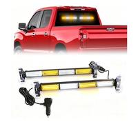 GOINTDJD Fog Lamp 2 In 1 Emergency Strobe Traffic Advisor Light Bar Amber White Warning Hazard Safety Interior Windshield Dash Lights(White yellow)