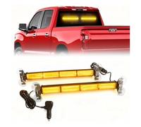 GOINTDJD Fog Lamp 2 In 1 Emergency Strobe Traffic Advisor Light Bar Amber White Warning Hazard Safety Interior Windshield Dash Lights(All yellow)