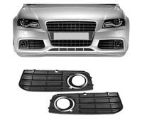 GOINTDJD Fog Lamp For LED Fog Light Assembly For A4 A4L B8 2008 2009 2010 2011 2012 Front Bumper Lamp Grille Cover Black 8KO807681/682 12V(Only Cover 1 Pair)