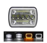 GOINTDJD Headlight Headlights 12V 24V 7x6 80000LM Super Bright 5x7 Inch Led Headlights Led Headlamp Hi/Low Turn Signal Dot E9 DRL For Offroad 4x4 For Chevrolet For Express(1 Piece silver)