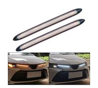 GOINTDJD Headlight Headlights 2 Piece 12V LED DRL Car Daytime Running Light Flexible Waterproof Strip Headlight Sequential Dynamic Flow Turn Signal Yellow Lights(34.5CM)
