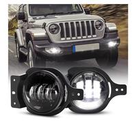 GOINTDJD Headlight Headlights 30W 4inch Led Fog Lights With DRL Halo Turn Mounting Bracket For Jeep For Wrangler JL 2018 2019 4 Inch JL Front Bumper Angel Eyes(002)