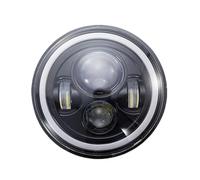 GOINTDJD Headlight Headlights 7Inch LED Headlight White Halo Angle Eyes Led Headlamp Hi/Low Turn Signal For FLD 2012-2013 For Touring For Softail 1991-2011 2012 2013(1Piece)