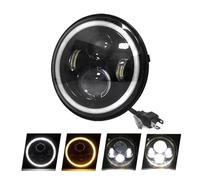 GOINTDJD Headlight Headlights 7inch Round LED HeadLight Bulbs Motorcycle LED HeadLamp Angle Eyes 12V 24V Turn Signal For Freightliner For Century Class 1996-2011(1Piece)
