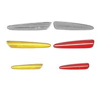 GOINTDJD Tail Lights 4Pcs For Chevy For Corvette For C6 2005 2006 2007-2013 Clear Lens Front+Rear LED Side Marker Light Amber/Red