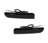 GOINTDJD Turn Signal Lamp For Mitsubishi Lancer Evo X For Outlander 3D Optic LED Bumper Reflector Lights Tail Brake Rear Fog Lamps And Turn Signal Light Indicator Light(Smoked Lens)