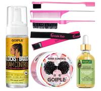 Goiple Edge Control Wax for Women - Strong Hold Non Greasy Softer Styling Wax for Black Hair - No Chips Rosemary Oil for Growth Braided Gel Mousse Braid
