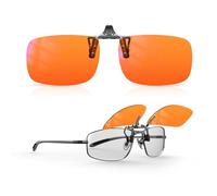 Goiteia 100% Blue Light Blocking Clip On Glasses,Computer and Gaming Clip On Eyeglasses for Better Night Sleep,Anti Eye Strain,Suitable for Screens,Games,TVs,Mobile Phones(57 * 36mm)