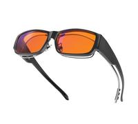 Goiteia 100% Orange Blue Light Blocking Fit over Glasses-Amber Tint Gaming Glasses for Better Sleep/Eyes Strain/Light Sensitive-Ultra Light (59 * 40mm)