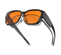 Goiteia 100% Orange Blue Light Blocking Glasses-Amber Tint Gaming Glasses for Better Sleep/Eyes Strain/Light Sensitive-Ultra Light & Spring Hinges for Better Comfor (L-62 * 55mm)
