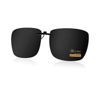 Goiteia Polarized Super Dark Clip On Sunglasses Over Prescription Glasses Men Women|Compact Fit|Non-Flip Up（CAT4）