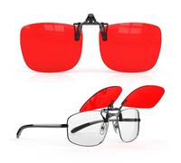 Goiteia Red Clip on Blue Light Blocking Glasses for Sleep-Block Blue & Green Light, Improve Sleep, Relieve Eye Strain and Headaches, Red Light Glasses for Screen Use