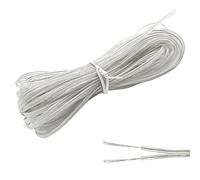 GOIYZTTR 10 Meter 28AWG Transparent Electrical Wire 2 Core Flat Electrical Wire Flexible PVC Extension Cable for Low Power Appliances