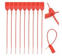 GOIYZTTR 100Pcs Plastic Cable Tie Labels Security Cable Ties Seal Red Anti-Tamper Seals Suitable for Organizing Cables, Shoes, Clothing and Luggage Tags